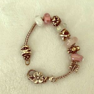 Trollbeads beautiful bracelet and beads